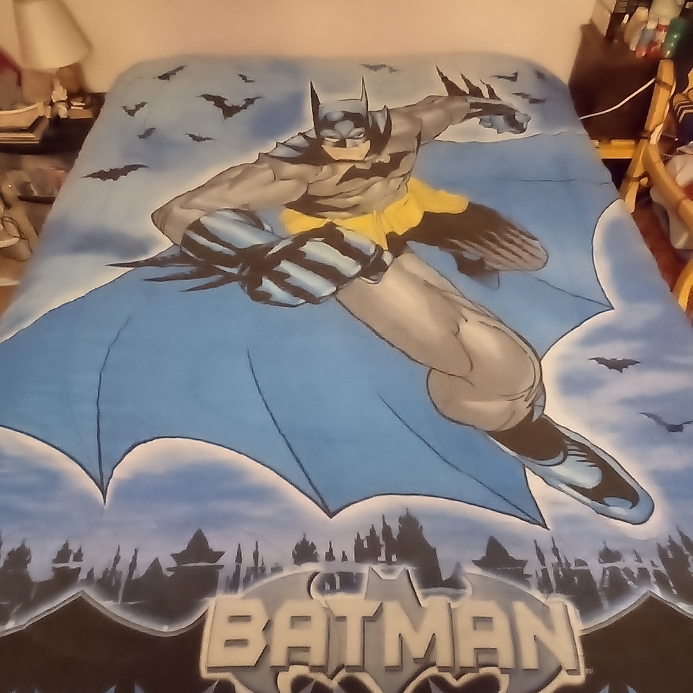 Vintage Batman Comforter, Twin Size.